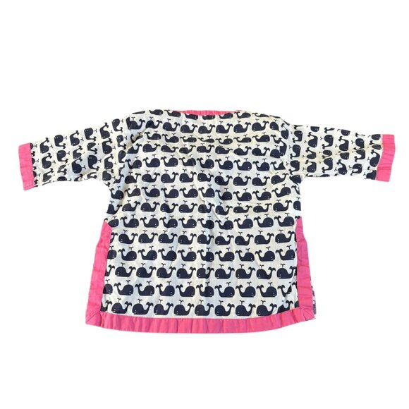 Pottery Barn Kids Whale Print Swim Coverup Size 3-6M - Picture 2 of 4